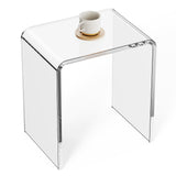 Acrylic End Table, C-Shaped Lucite Side Table, Clear Acrylic Side Table for Drink, Food, Snack used V952-YKLBZXTMSDGZUGWAPV0