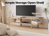 Artiss TV Unit & Coffee Table Set Storage Shelf Pine FUR-Z-TV-COF-WD