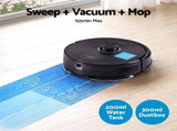 DEVANTI Robot Vacuum and Mop, APP Control 6000Pa LDS Laser 3-in-1 Cleaning RVAC-Q10-6K-BK