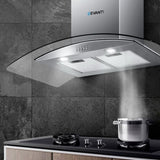 Devanti 900mm Range Hood 90cm Rangehood Glass Canopy RH-D-V71-MC-90