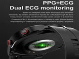 Black Silicone 22MM Black Mitsubishi Steel Strip Business Smartwatch with ECG PPG Monitoring V888-ELOSUNG28593
