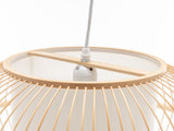 Natural Woven Bamboo Sphere Pendant Lamp Hanging Light Bell Shade Boho Tropical V563-75184