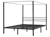 Full Size Canopy Bed Frame, Metal Canopy Bed with Four Posters Design, Heavy Duty Steel Slats V952-HGCJSFGFULLHSXSHO001V0