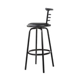 Artiss 2x Bar Stools Swivel Leather Padded Metal BA-TW-T5033A-BKX2