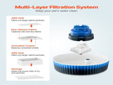 Ceramic Cat Water Fountain, 2.1 L Cupcake Pet Fountain, 360x Drinking Area and Multi-Layer V767-VVR-CWYSJLSTC21LWQMB6001V3
