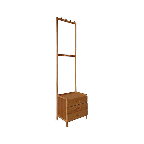 42x165cm Wooden Hall Stand Modern Style Minimalist Home Floor Coat Rack with Drawer V63-840691