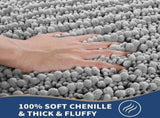 Bathroom Rugs Sets, Extra Soft Thick Chenille Bath Mat and U-Shaped Toilet Rug, Non-Slip Absorbent V1189-LC-AMZ-00306