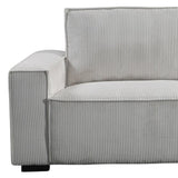 Reno 3 Seater Sofa Beige Colour Fabric Upholstery Wooden Structure Knock Down Feature In Back & Arms V43-SOF-RNO-BG