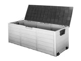 Gardeon Outdoor Storage Box 290L Lockable Organiser Garden Deck Shed Tool Black OSB-290L-BK