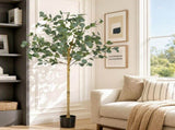 Artiss 150cm Artificial Eucalyptus Tree with Realistic Textured Leaves for Indoor Home Office Decor AP-TREE-EUCALY-150
