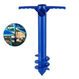 Spiral Sand Anchor Blue for Beach Umbrella Firm Ground Fixing V1370-AZ4-14227