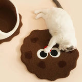 Adorable Cookie-Shaped Cat Bed - Cozy and Playful Pet Hideout V888-ELOSUNG10731