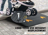 Upgraded Rubber Threshold Ramp, 8.9 cm Rise Door Ramp with 1 Channel, Natural Rubber Car Ramp with V952-XBLYPDGB1355X9T5NV0