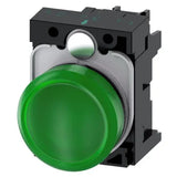 Siemens Sirius ACT Indicator Light 22mm Round Integrated LED 24VAC/DC Plastic Green IND-P-24-GRN V1202-V1-SIEIND-P-24-GRN
