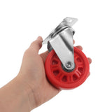 Quiet Rolling Creeper Caster Wheels Red Nylon for Garage Seat Use V1192-AZ-W-31627