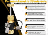 HVAC Valve Core Removal Tool, 1/4 Inch Vacuum-Rated Valve Core Removal Tool,Works with All V1370-AZ4-07646