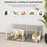 Clear Acrylic Dog Playpen 124x63x40CM, 6 Panels Cage V178-66940