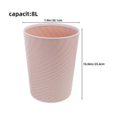 Plastic Trash Can Pink Elegant Home Use Sturdy Construction Versatile Open Top V1366-AZ2-W-21556