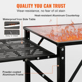 VEVOR Kitchen Table, One-piece Folding Portable Cook Station with A Carrying Bag, Aluminum V952-BJKYDCFHSBDSTYUGSV0