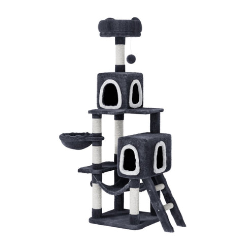 i.Pet Cat Tree 168cm Tower Scratching Post Scratcher Condo House Hanging Toy Bed PET-CAT-706N-GR