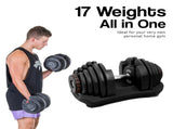 Powertrain 80KG Adjustable Dumbbell Set with FID Weight Bench BF2-040-2-01B