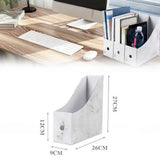 9X Sturdy Cardboard Magazine Holder Waterproof Magazine Storage Box Book Bins Desk File Holder V1366-AZ2-W-14651