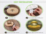 8 Pcs Wooden LED Display Base Lighted Base for Crystal Art Wood Display for Glass Art 3D Crystal V1258-DP02-C-2747