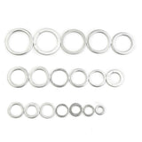18Sizes 450Pcs Car Engine Oil Drains Plug Aluminum Washer Gasket Nut Bolt Set Sealing Ring O Rings V1189-LWWAL-20260327-04172