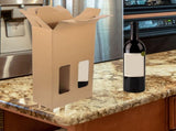 Durable Khaki Paper Wine Carrier - Easy to Carry for Storage 5Pcs V1369-AZ3-W-20958