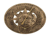 Outdoor Wall Clock, for Patio and Pool, Round, Metal, Rustic,Waterproof,Outdoor Clock V1366-AZ2-W-07498