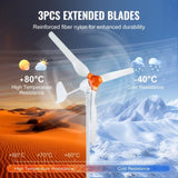 VEVOR 800W Wind Turbine Generator 12V 3-Blade Wind Turbine Kit & MPPT Controller V952-FSSFLWLFDJ10WOV8NV9