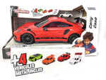 Majorette Porsche 911 GT3 RS Carry Case Playset including 4x Diecast Model Cars V185-058220