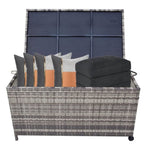 Outdoor PE Wicker Storage Box Garden 320L-Grey V264-OTF-506S-LGR