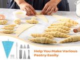 35PCS Cream Horn, Forms Tubes Kits, Stainless Steel Cone Shaped and Tubular Shaped Baking V1369-AZ3-W-08887