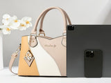 Tri-Color Handbag Tri Colour Handbag Australia Fashion Handbag Trendy Handbag - Off - white with V1347-127-63844-OFF-30-12-22
