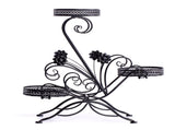 Levede Plant Stand Outdoor Indoor Metal Black UM1175-BKX2