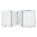 VEVOR Free Standing Dog Gate, 32" H x 96.5" W Freestanding Pet Gate, 4 Panels Foldable Dog Gate for V952-KZDMZCWMBSSMNJA1FV0