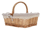 Wicker Picnic Basket Detachable Lining Vintage Spacious Capacity Hand Woven Basket for Camping V1294-YM0901-3111250051012