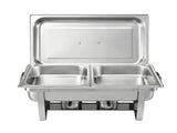 5-Star Chef Chafing Dish 8L 2-Pan Buffet Warmer Food Warmer Catering Server CD-9L-2Z-SS