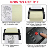 ABS Tattoo Transfer Copier Printer Machine Thermal Stencil Paper Body Art Maker V201-BBZ0616BL8AU