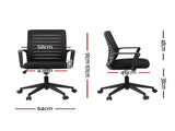 Artiss Ergonomic Office Chair Mesh Computer Desk Chairs with Lumbar Support, Height Adjustment OCHAIR-L-2014-BK