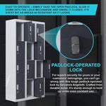 12-Door Locker for Office Gym Shed School Home Storage - Padlock-operated V63-839021