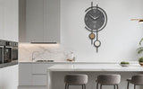 Gray Gold Geometric Wall Clock Modern Wall Clock Home Decor Clock Silent Clock V1347-115-GOL-04847