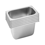 SOGA 6X Gastronorm GN Pan Full Size 1/3 GN Pan 20cm Deep Stainless Steel Tray GASTRONORMPANS5444X6