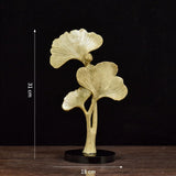 Nordic Ginkgo Decorative Leaf Sculpture Home Decoration Living Room Office Resin Decoration V1192-AZ-W-14435