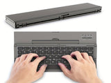 Black foldable wireless keyboard, Broadcom Microchip, US layout keyboard, iOS compatible keyboard, V1347-888-BLA-22349