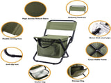 3-in-1 Blue Large Portable Folding Camping Chair with Zippered Cooler Bag and 35*35cm Thick Plush V888-ELOSUNG52305