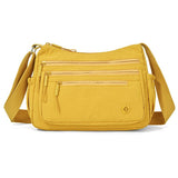 Yellow Lightweight Nylon Crossbody Bag for Women - Multi-Compartment Shoulder Purse with Adjustable V888-ELOSUNG56194-6