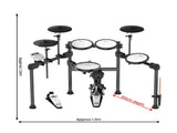 Karrera X23 Electronic Drum Kit with Sound Module, 3 Toms, Snare Quiet Mesh Drum Heads, Cymbals ELE-DRM-X23