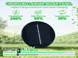 Solar Pathway Lights Outdoor, Stainless Steel Solar Garden Lights, Bright 35LM Warm White LED, Auto V1107-118-31566-BLK-4PACK